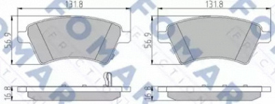 FOMAR FRICTION fo926081 -  Комплект тормозных колодок, дисковый тормоз